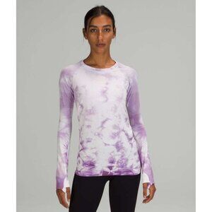 Lululemon Swiftly Tech Long Sleeve Shirt 2.0 Shibori Stripe Wisteria Purple